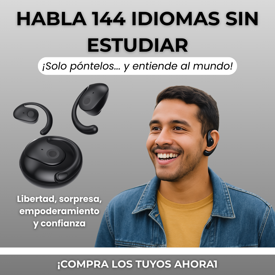 Audífonos Inteligentes-Traduce 144 Idiomas en Tiempo Real