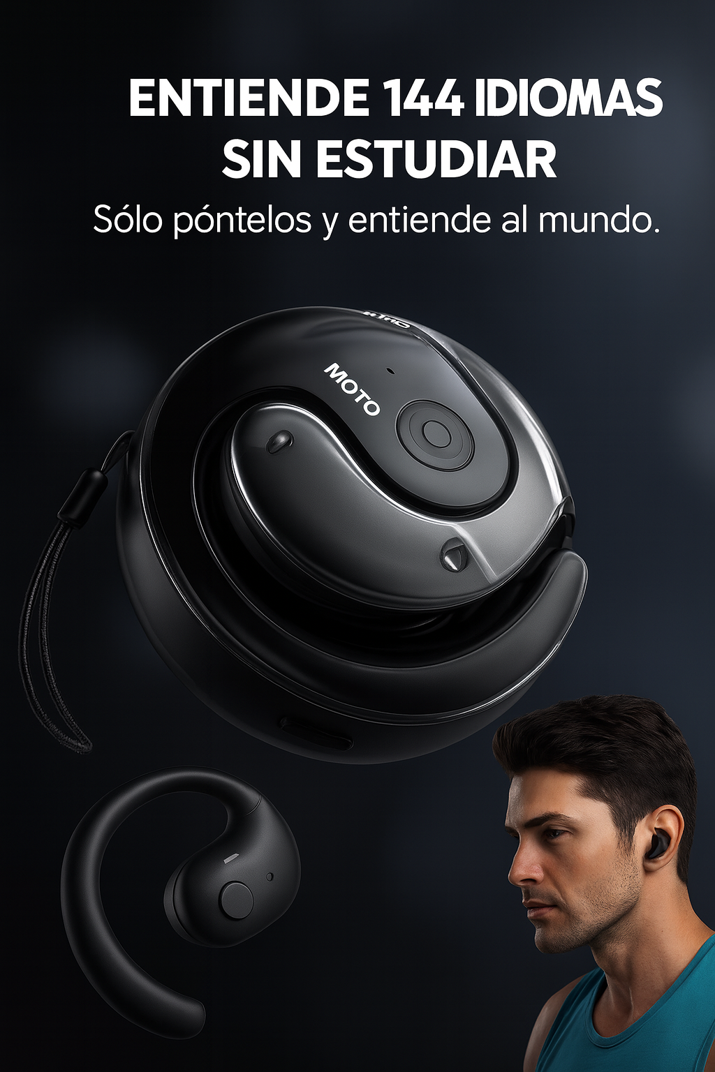 Audífonos Inteligentes-Traduce 144 Idiomas en Tiempo Real