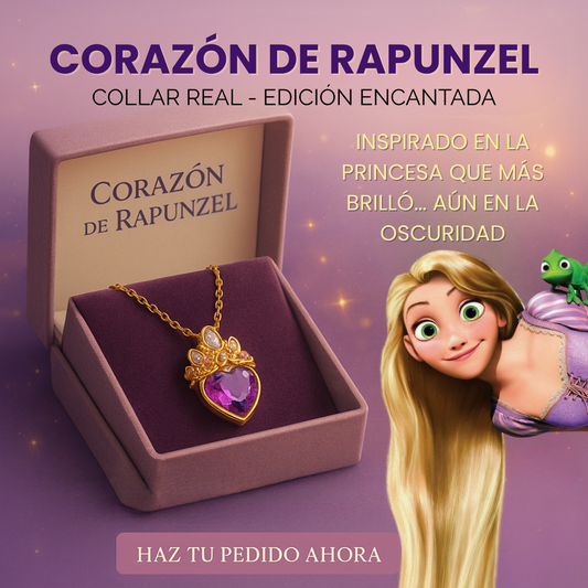 Collar Corazón de Rapunzel + CAJA DE REGALO 🎁