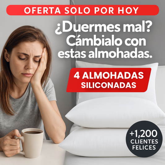 Super Combo de 4 Almohadas Siliconadas 40x60