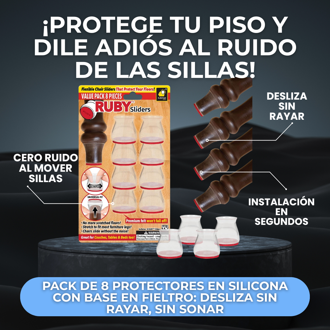 Protector para Patas de Silla en Silicona X8 Unidades